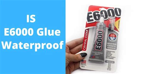 e6000 glue waterproof when dry